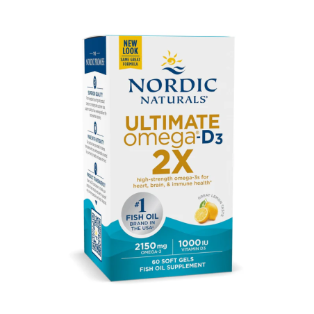 Nordic Naturals Ultimate 2X Omega D3 Lemon - Omega-3 i Witamina D3