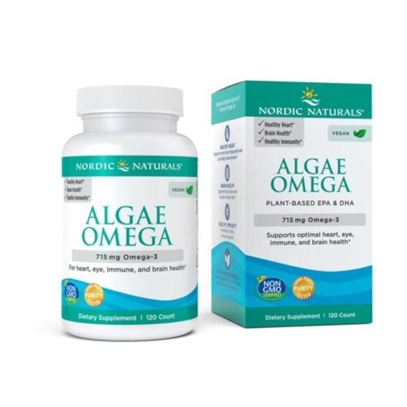 Nordic Naturals Algae Omega 3 715mg 120 softgels - Wegańskie Omega-3