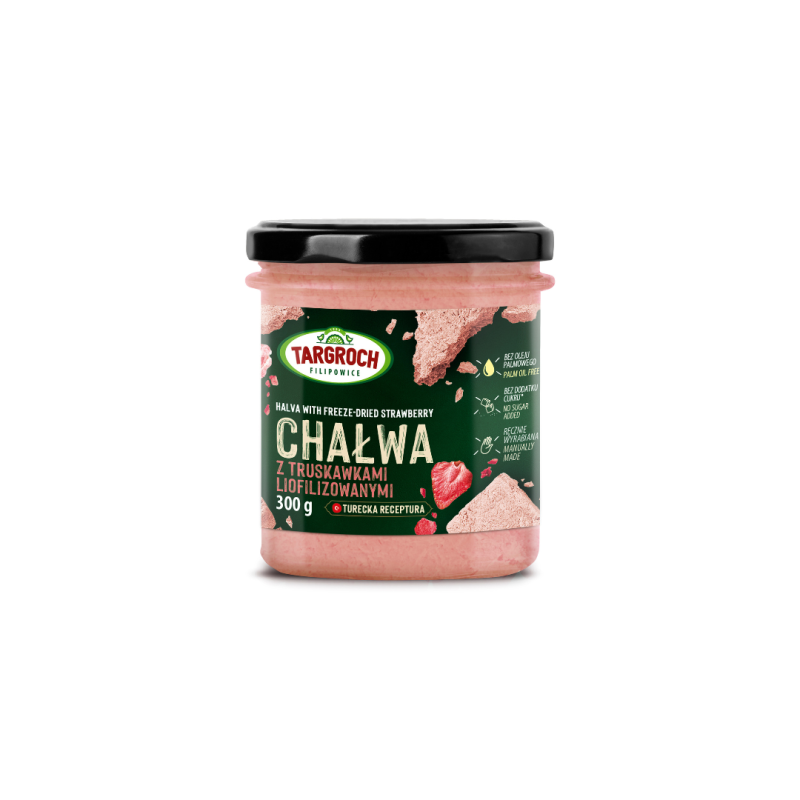 Targroch Chałwa z Truskawkami Bez Cukru 300g | Zdrowa Przekąska