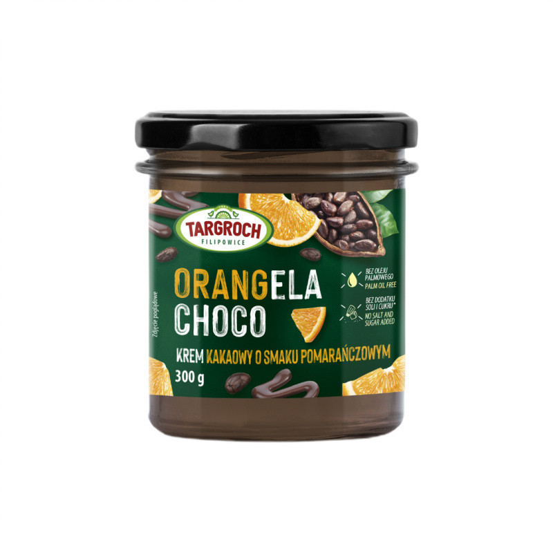Targroch Orangela Choco Krem Kakaowy 300g - Zdrowa alternatywa dla tradycyjnych smarowideł