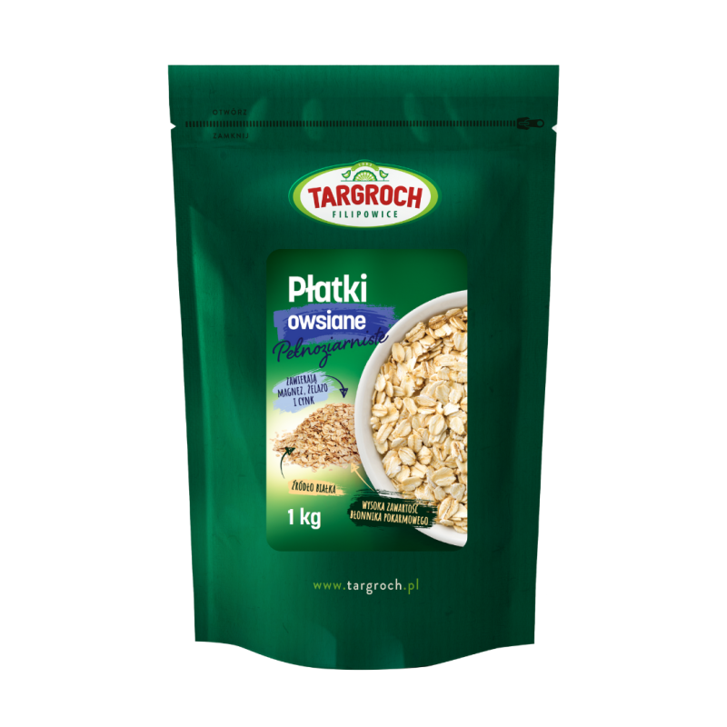 Targroch Płatki Owsiane 1000g - Zdrowe Śniadanie | biotechsklep.pl