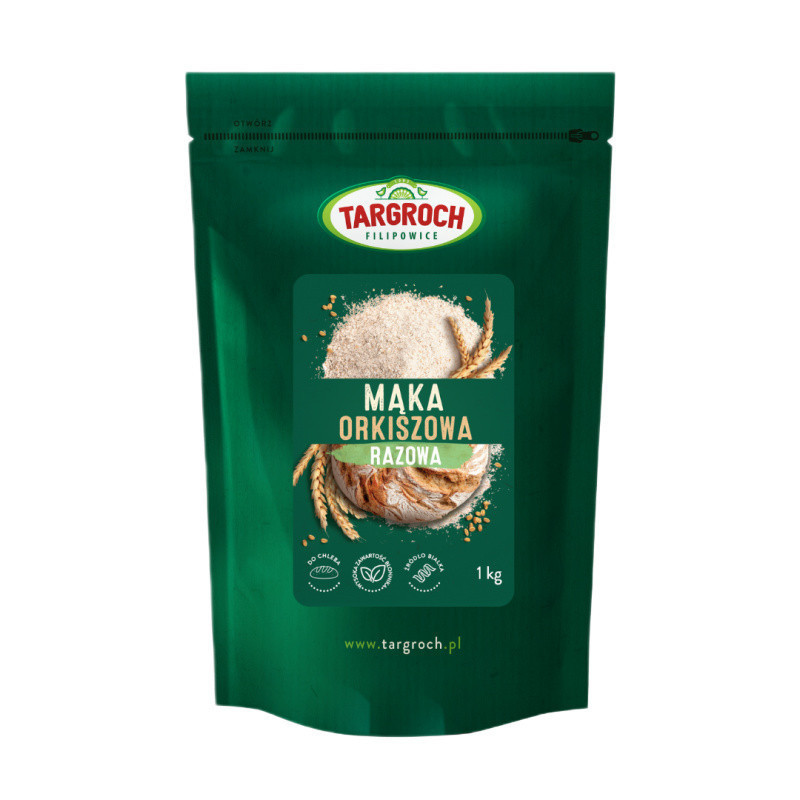 Targroch Mąka Orkiszowa Ciemna 1kg - Zdrowa Mąka Orkiszowa