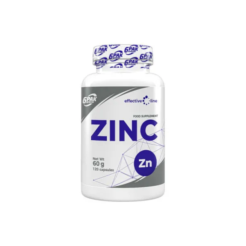 6PAK Zinc 120 kaps - Cynk na odporność i zdrową skórę
