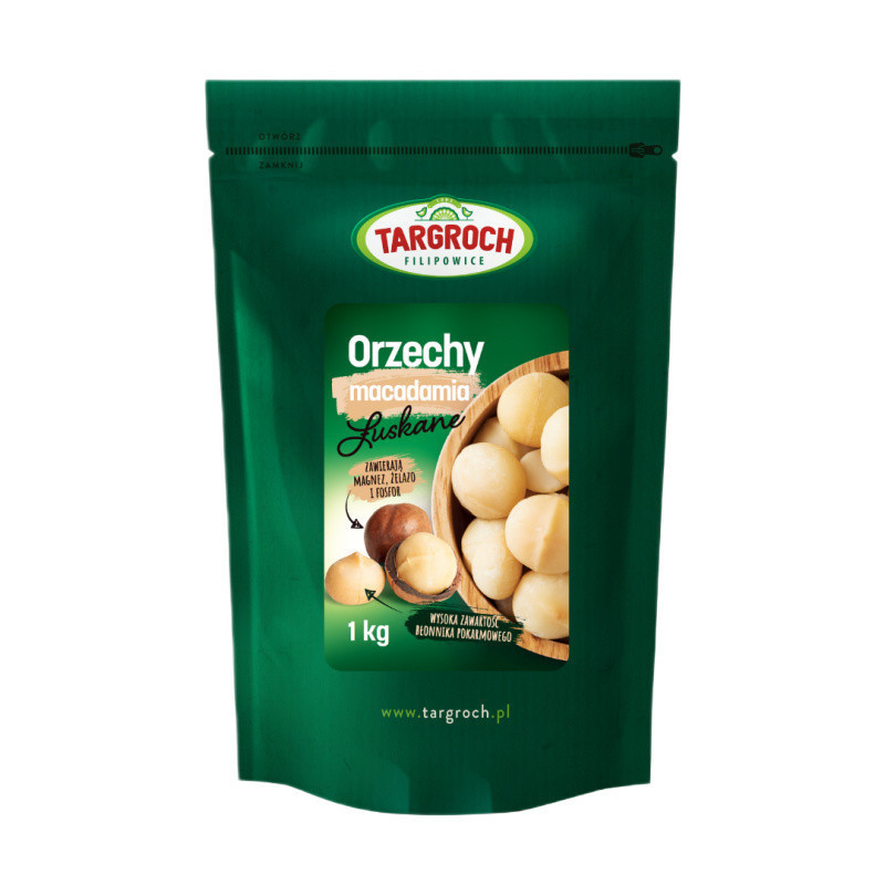 Targroch Orzechy Macadamia Łuskane 1kg - Zdrowa Przekąska