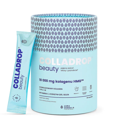 Aura Herbals Colladrop Beauty Kolagen 10000mg - na skórę, włosy, paznokcie