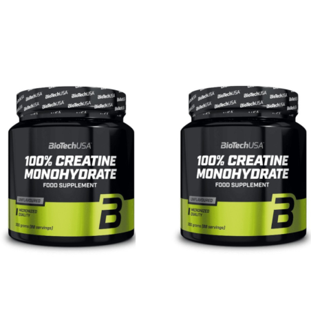 BioTechUSA 100% Creatine Mono 2x300g - Wielopak Kreatyny