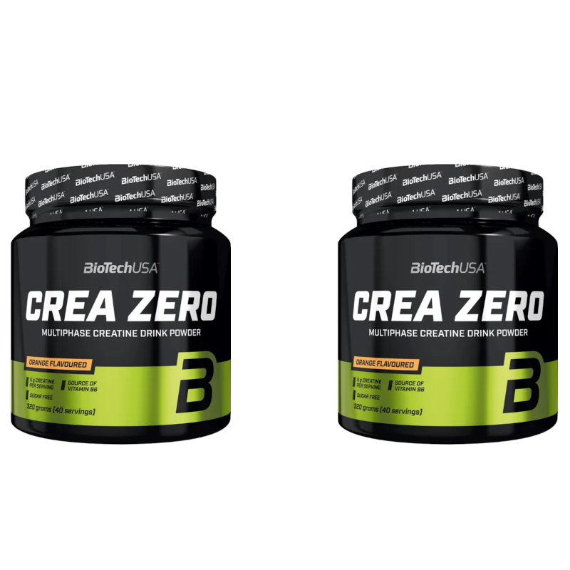 BioTechUSA Crea Zero Pomarańcza 2x320g - Kreatyna Bez Cukru