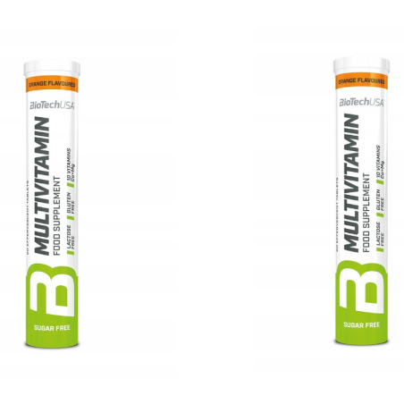 BioTechUSA Multivitamin Effervescent 2x20tab - Wielopak witamin i minerałów