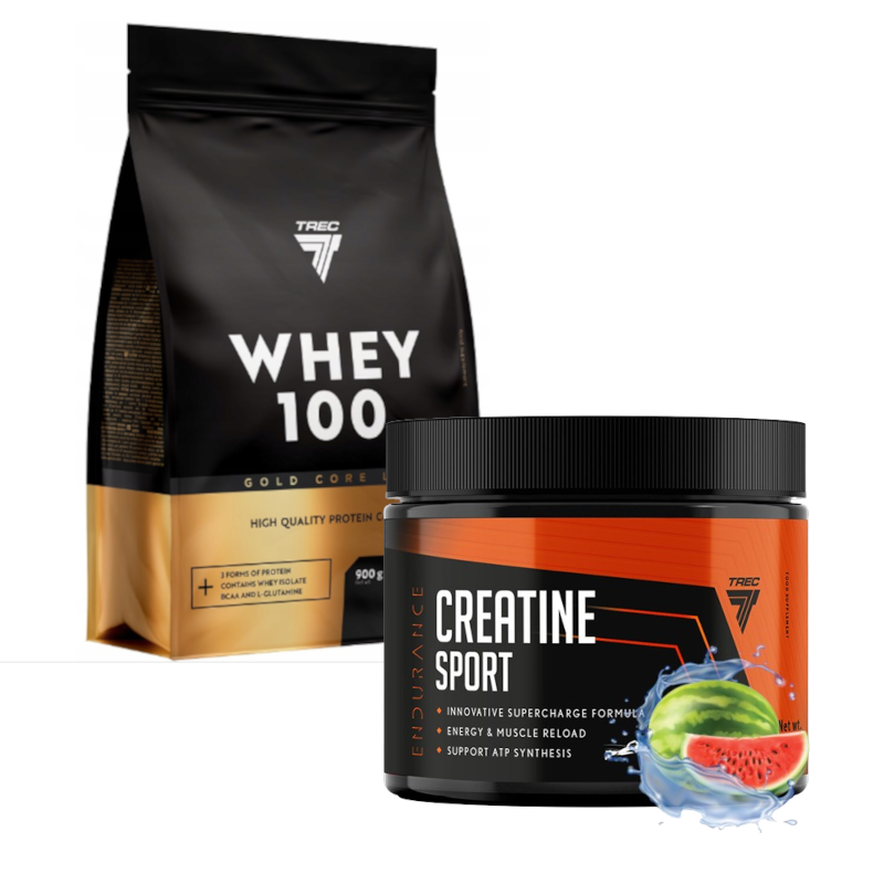 Trec Nutrition Pokochaj Pompę Gold Core Line Whey 100 + Creatine Sport 900g + 300g