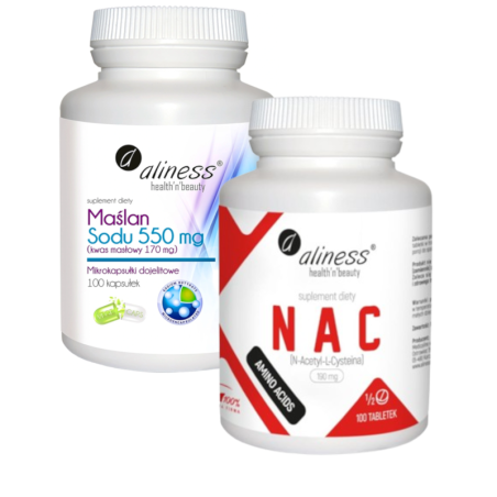 Aliness Maślan Sodu 550mg + NAC 190mg - Wsparcie jelit i odporności