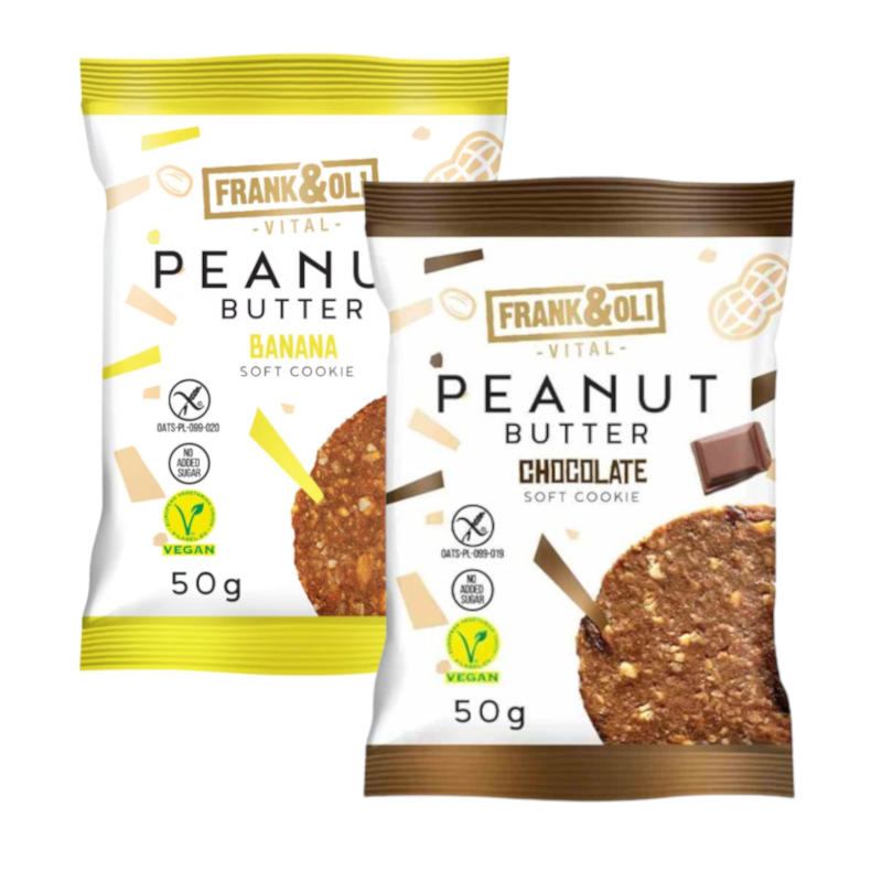 Frank&Oli Soft Cookie Peanut Butter + Banana - Zdrowa Przekąska