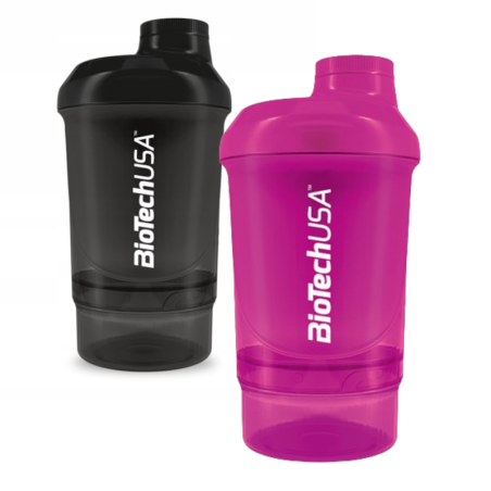 BioTechUSA Shaker Wave+Nano Black & Magent 300ml + 50ml