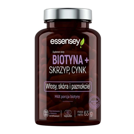Essensey Biotyna + Skrzyp, Cynk - Zdrowe Włosy, Skóra i Paznokcie