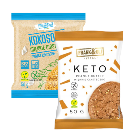 Frank&Oli Keto Ciastko + Kokosowe 50g - Dietetyczne Przekąski