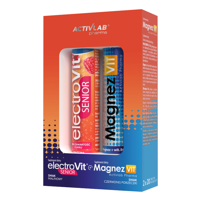 Activlab ElectroVit Senior + MagnezVit B6 2x20tab - Elektrolity i Magnez dla Seniorów