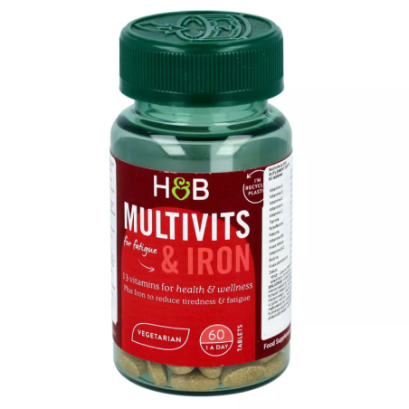 Holland&Barrett Multivits & Iron 60tab - Multiwitaminy z Żelazem