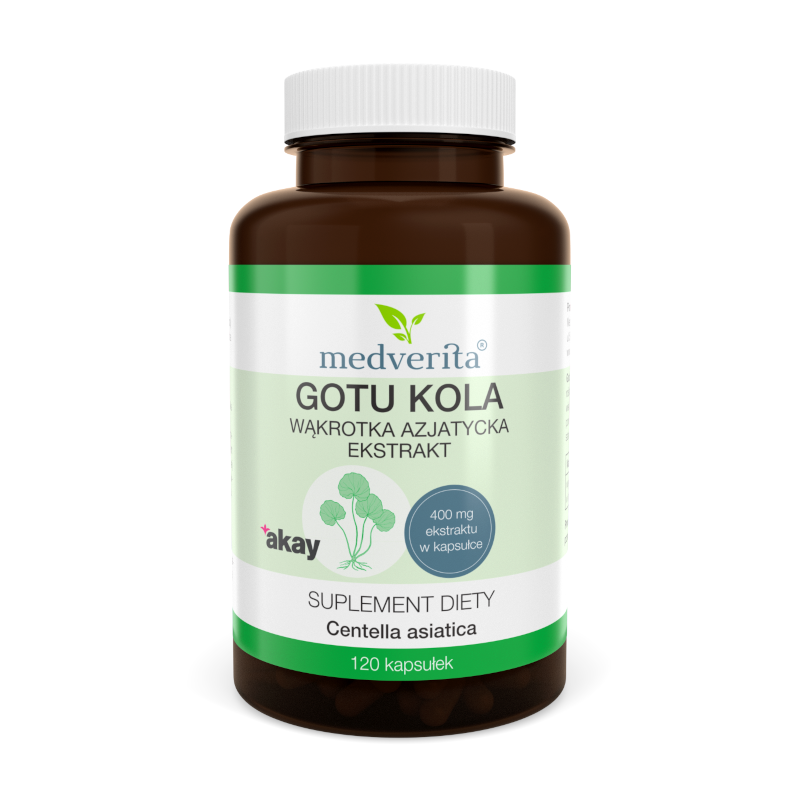 MEDVERITA Gotu Kola 20% 60kaps - Witalność i Energia