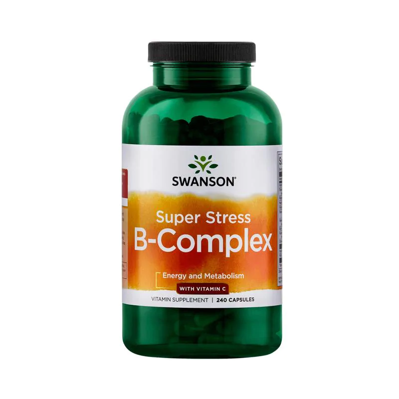 Swanson Super Stress B-Complex Vit C 240 kaps - Wsparcie w stresie