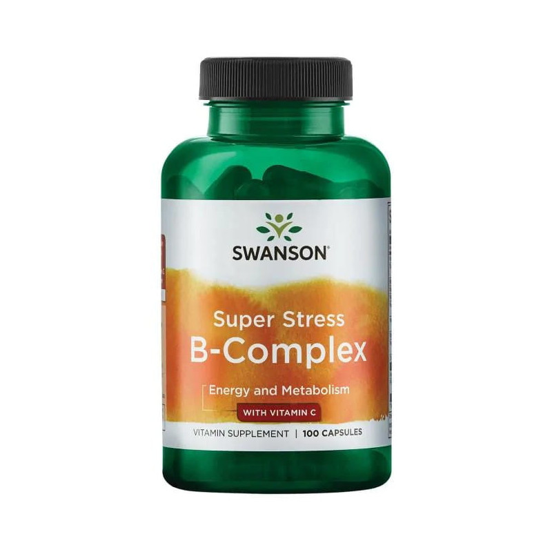Swanson Super Stress B-Complex Vit C 100 kaps - wsparcie w stresie