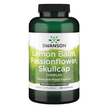Swanson Lemon Balm Passionflower Skullcap - Naturalne wsparcie na stres i sen