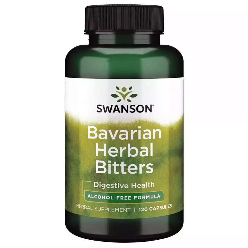 Swanson Bavarian Herbal Bitters 120 kaps - Wsparcie Trawienia