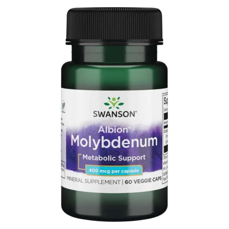 Swanson Albion Molybdenum 400mcg - Kontrola Wagi, Metabolizm, Detoks