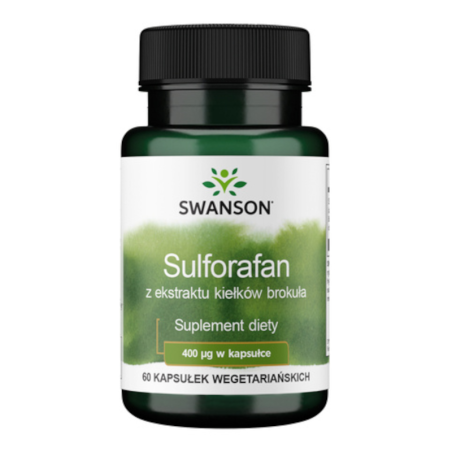 Swanson Sulforafan 400mcg 60 kaps - Antyoksydant z Brokułu