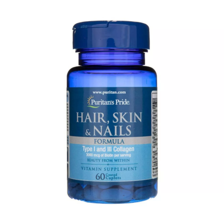 Puritan's Pride Hair, Skin & Nails 60 kaps - Włosy, Skóra, Paznokcie