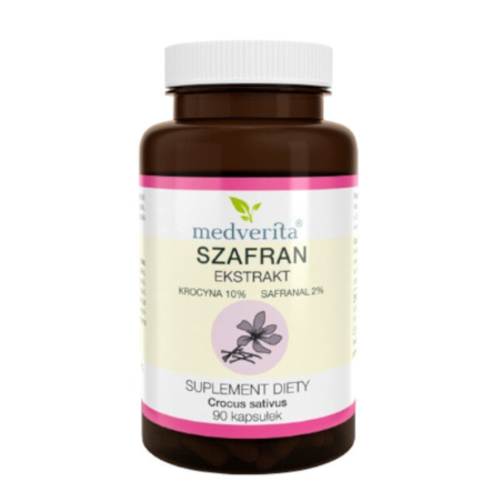 Medverita Szafran Ekstrakt 90 kaps - Poprawa nastroju i redukcja stresu
