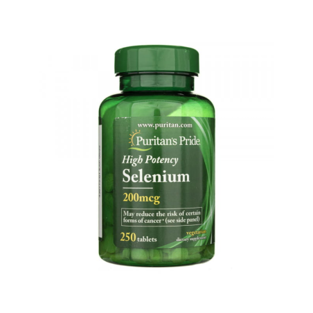 Puritan's Pride Selenium 200mcg 250tab - Wsparcie Odporności