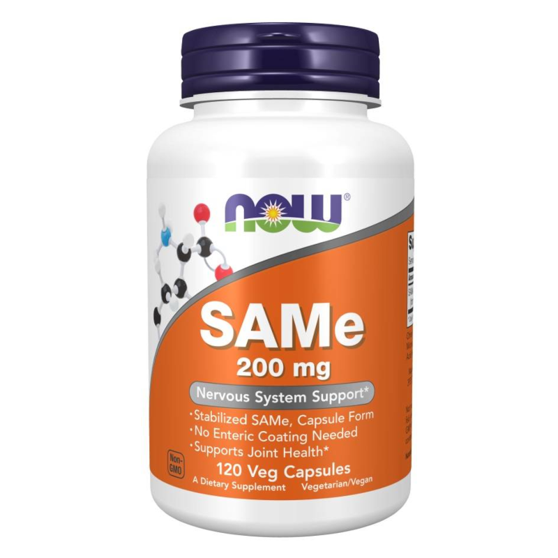NOW Foods SAMe 200mg 120 kaps - Poprawa nastroju i energii