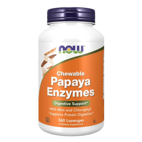 NOW Foods Papaya Enzyme 360 Chewables - Enzymy Trawienne