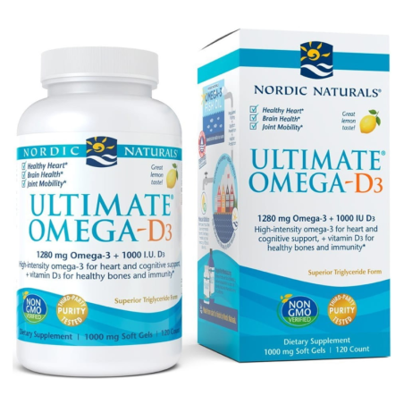 Nordic Naturals Ultimate OmegaD3 Lemon 120 softgels - Omega 3 i Witamina D3