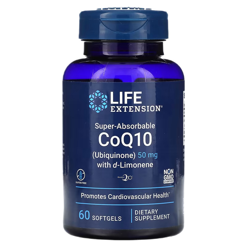 Life Extension Super Absorbable CoQ10 50mg 60softgels - Wsparcie dla serca i energii