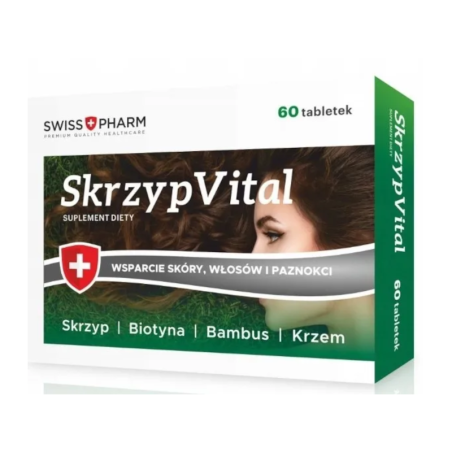 SwissPharm SkrzypVital 60tab - Włosy, Skóra, Paznokcie