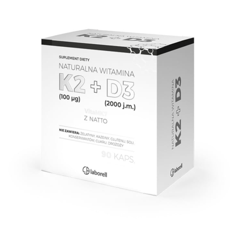 Laborell K2 + D3 90 kaps - Witamina D3 i K2 dla zdrowia kości i odporności
