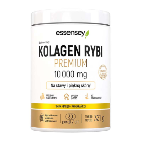 Essensey Kolagen Rybi 10000 Mango-Pomarańcza - Kolagen na stawy i skórę