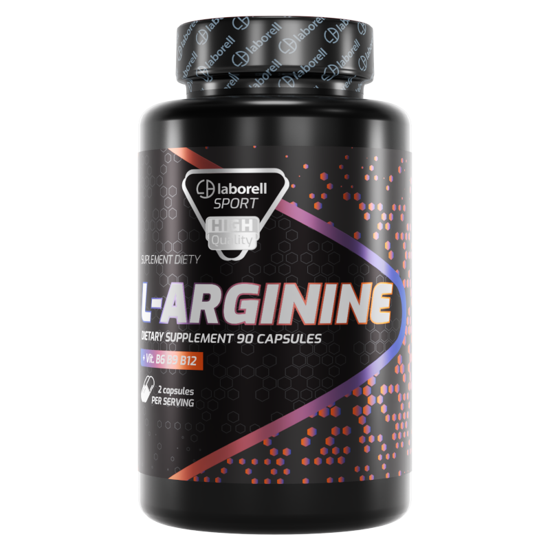 Laborell L-arginine 90 kaps - Przedtreningowy suplement argininowy
