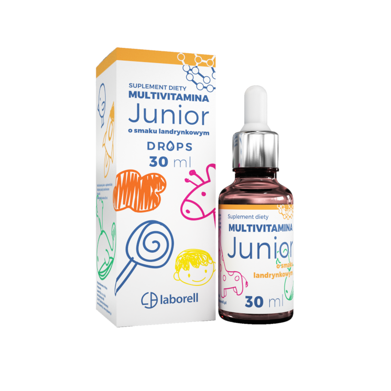 Laborell Multivitamina Junior 30ml - Witaminy dla dzieci na odporność i rozwój