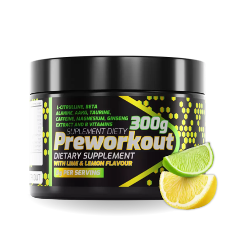Laborell Preworkout Lime & Lemon 300g - Przedtreningówka bez kreatyny