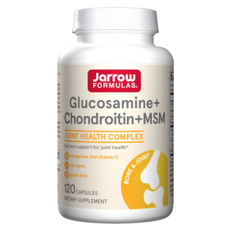 Jarrow Formulas Glucosamine+Chondroitin+MSM 120 kaps - Regeneracja Stawów
