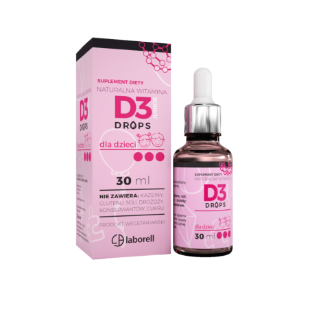 Laborell D3 Drops Junior 30ml - Witamina D dla dzieci i dorosłych