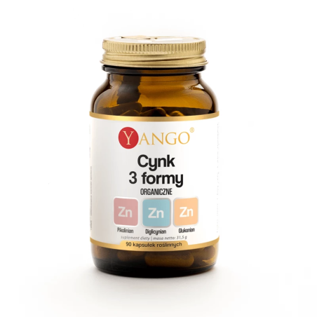 Yango Cynk 3 Formy 90 kapsułek - Wsparcie odporności i zdrowia