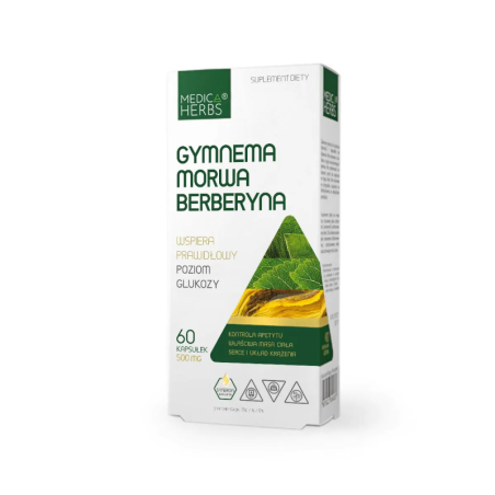 Medica Herbs Gymnema Morwa Berberyna 60 kaps - wsparcie trawienia