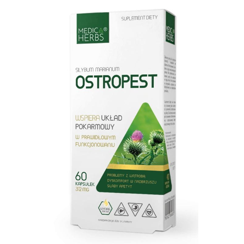 Medica Herbs Ostropest 60 kapsułek - Wsparcie dla wątroby