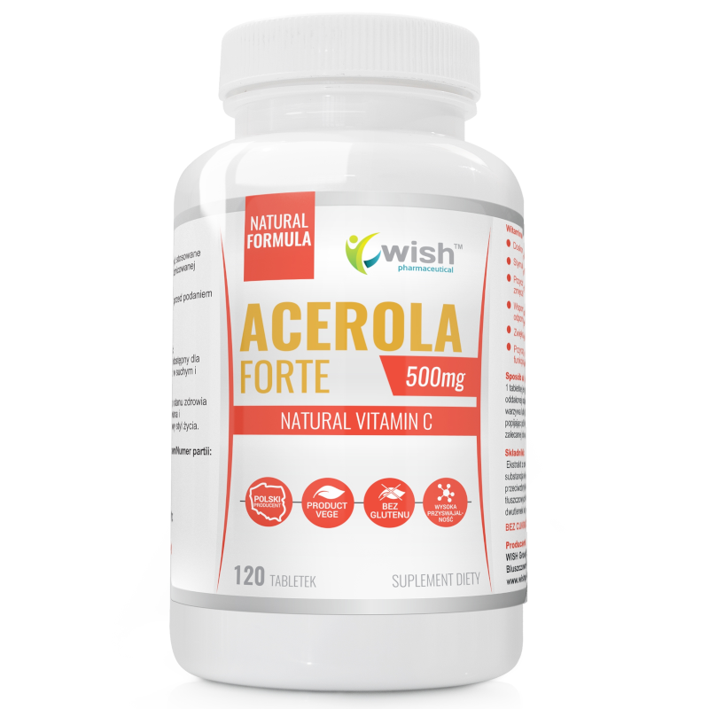 WISH Acerola 500mg 120tab - Witamina C na odporność