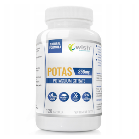 WISH Potas 350mg 120vkaps - Suplement Potasu
