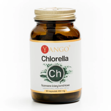 Yango Chlorella 90 kaps - wsparcie trawienia i detoksykacja