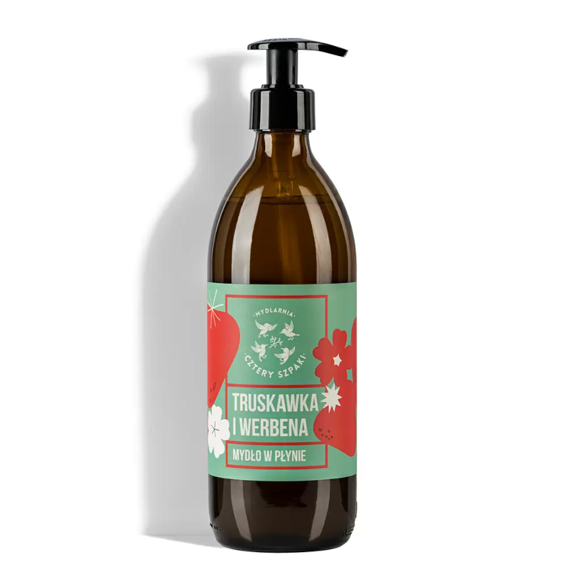 4 Szpaki Mydło w Płynie Truskawka i Werbena 500ml - Naturalna Pielęgnacja