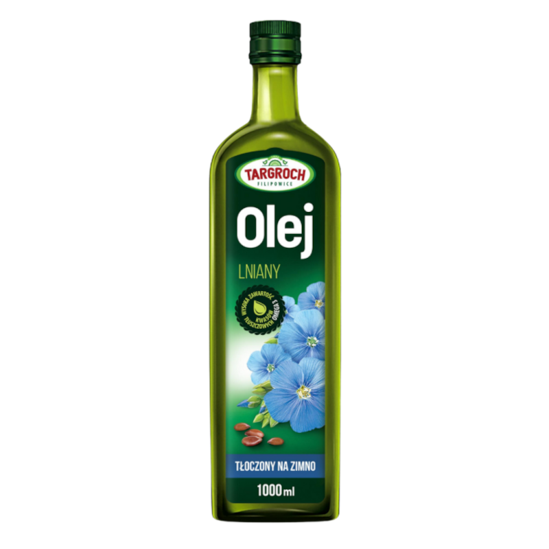 Targroch Olej Lniany 1000ml - Zdrowe Tłuszcze i Omega-3